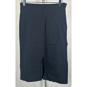 Vintage 90s Y2K Club Pencil Black Belt USA Slit Midi Pencil Career Whimsigoth L